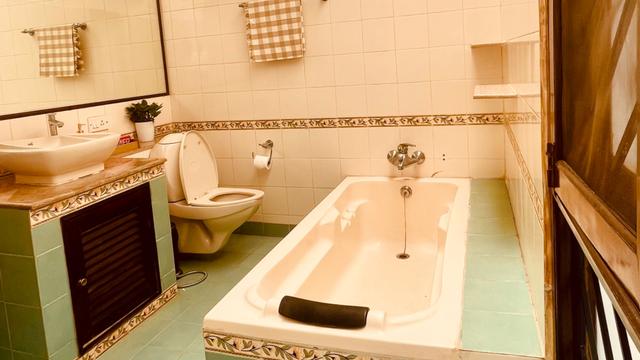 Krshna at Namma Ashram — the bathroom